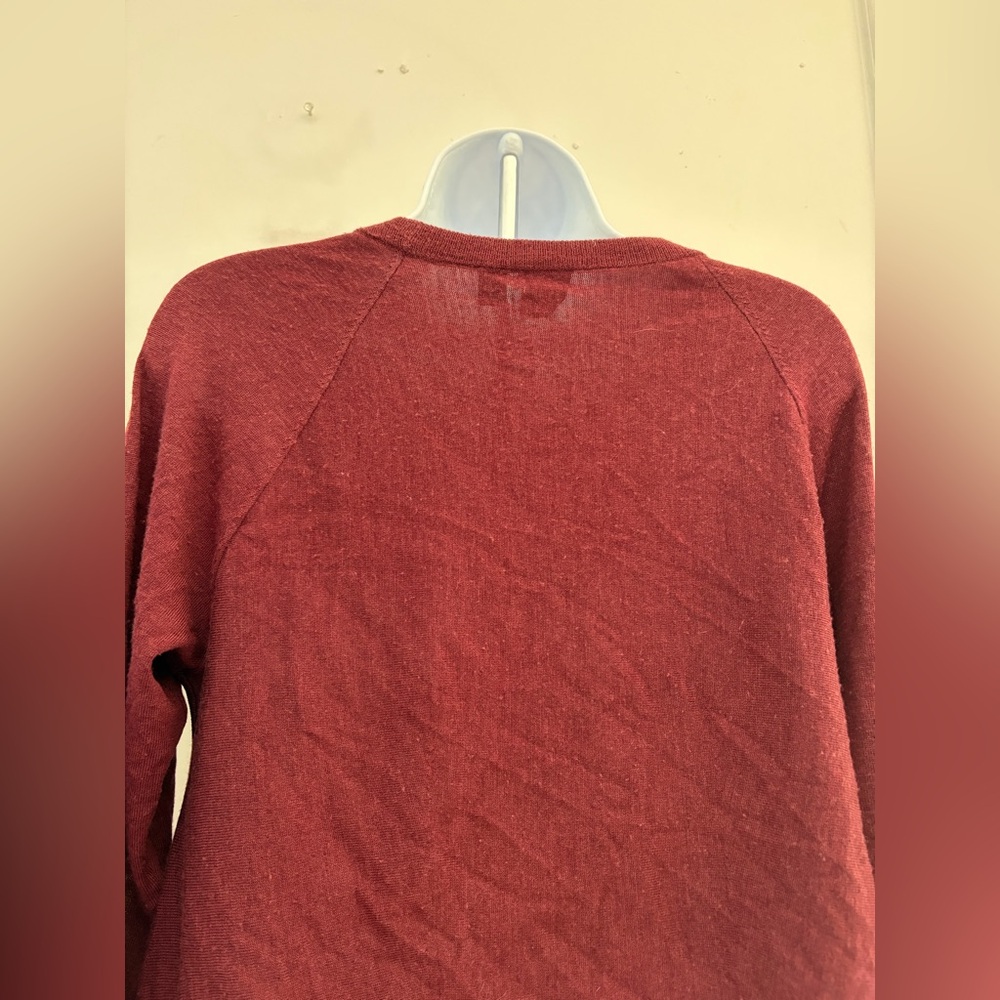 Eileen Fisher Asymmetrical Knit Sweater - Deep Burgundy - Picture 6 of 8